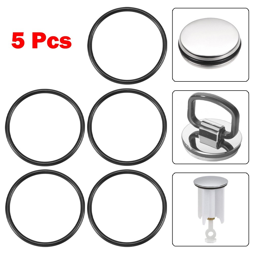 [OME] 5 Pack O Ring For 38mm Bath SInk Basin Drain Plug RUbber Seal