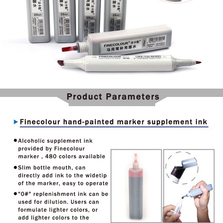 Angel Mark Alcoholic Marker Ink Universal Drawing 20ML Replenishing ...