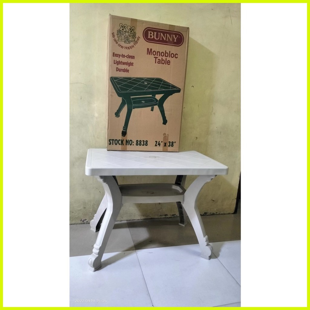 6 SEATER Plastic Table Rectangular Monobloc Table (24"x38") Shopee