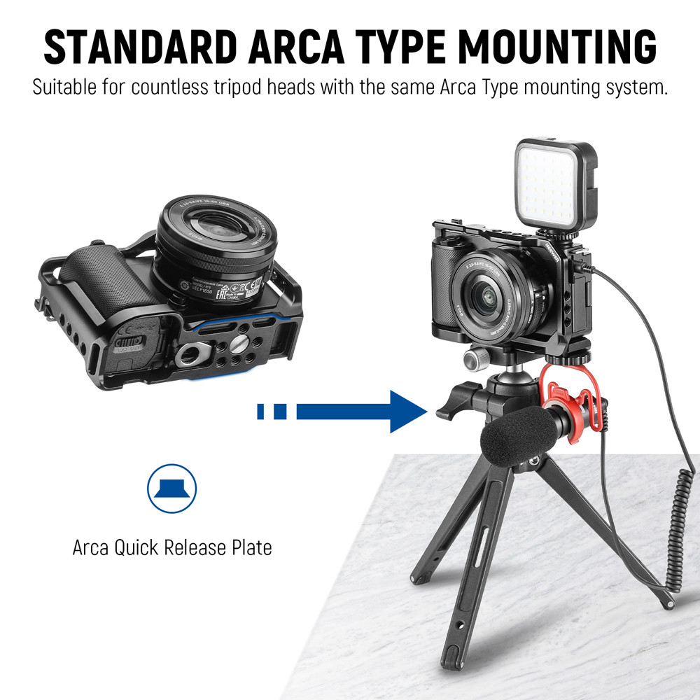 NEEWER CA003 Camera Cage for Sony ZV-E10, Aluminum Video Shooting Cage ...