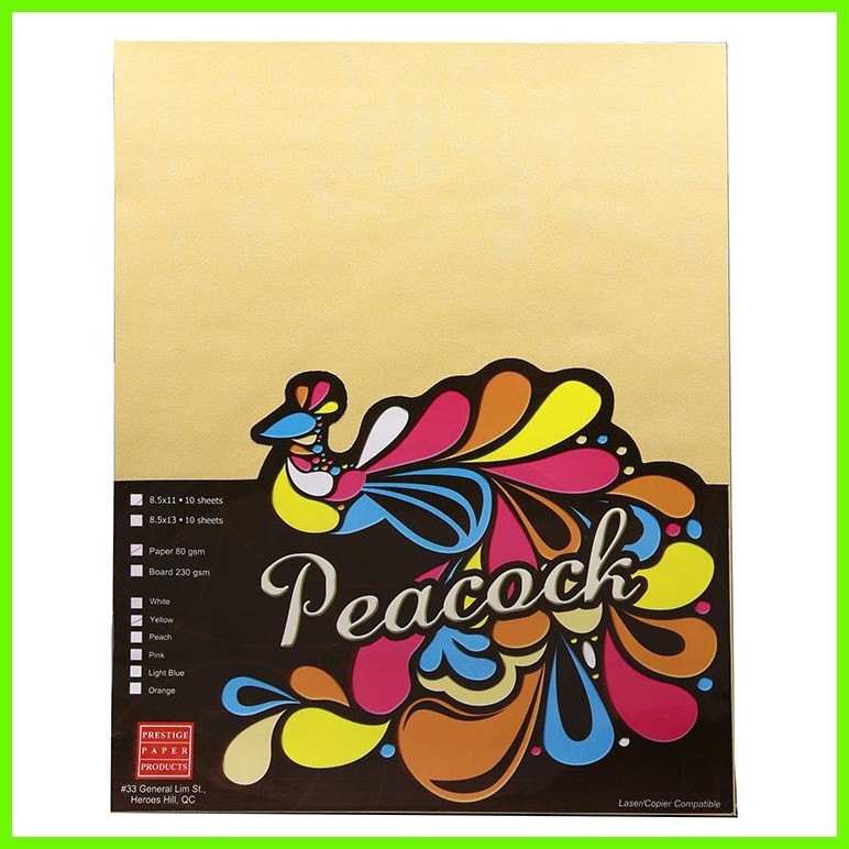 Peacock Specialty Paper Boards 230gsm 10sheets per pack | Shopee ...