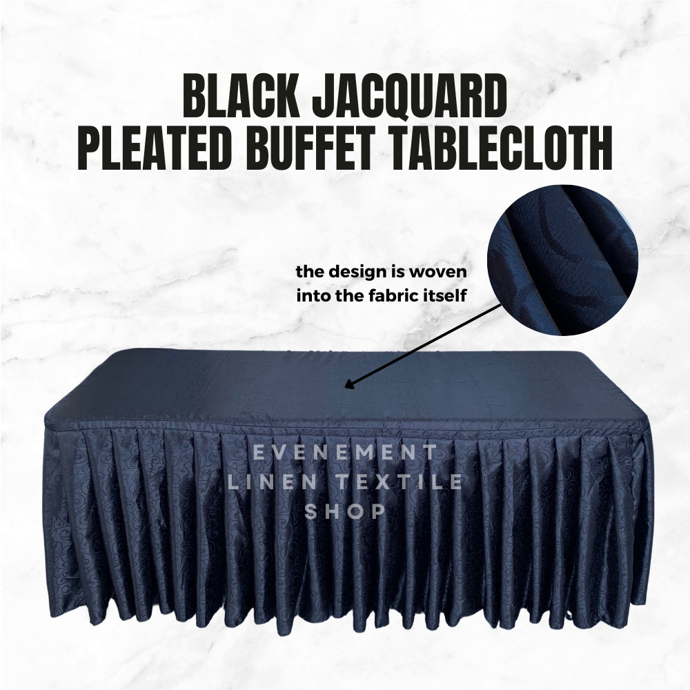 (JQRD) Tablecloth & Table Skirt Covers Pleated Buffet Table For Wedding ...