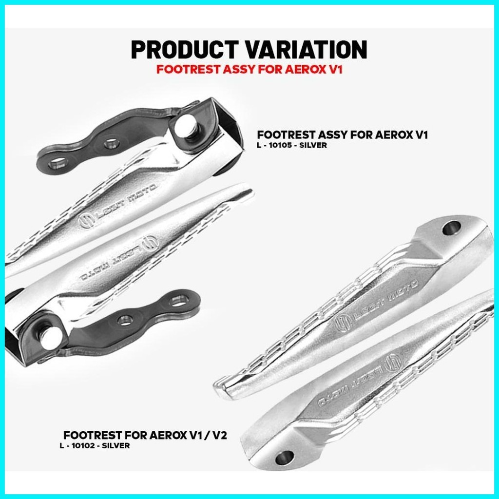Aerox V1/V2 Rear Footrest With Bracket Set Alloy Footpeg Assembly ...