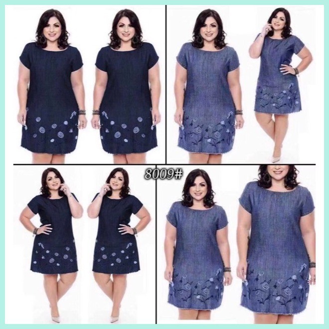 Fashion bestseller Denim dress plus size fit to XL | Shopee Philippines