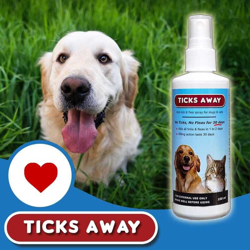 2025 Ticks Away 100ml Pet Spray para sa mga aso at pusa anti tick