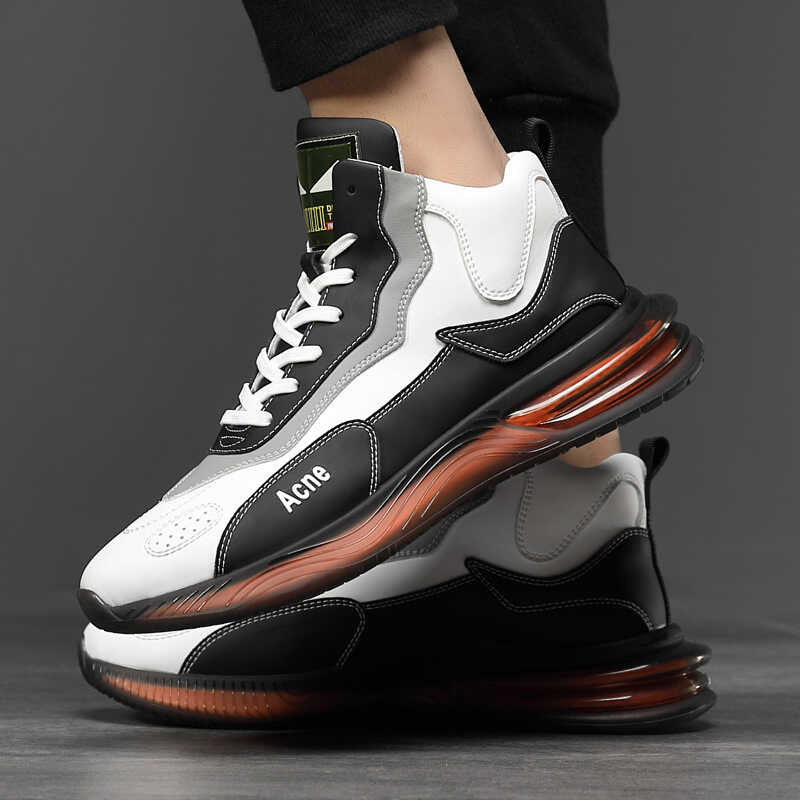 B3 Medium High Top Air Force No.1 Board Men s Models With A Inner Height Increase Of 8Cm Sports