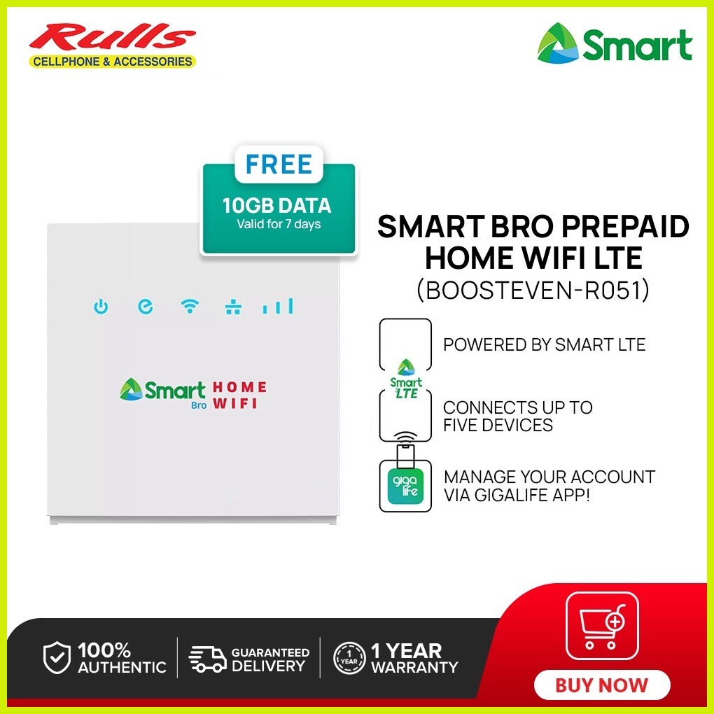 SMART Bro Prepaid Home Wifi LTE (Boosteven-R051) with FREE 10GB Data ...