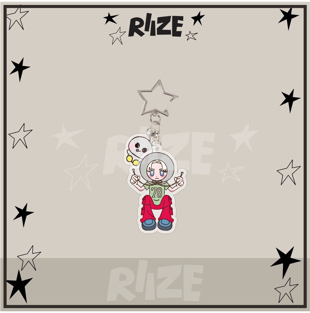 Kpop Idol RIIZE Cute Cartoon Characters Key Ring Acrylic Keychain ...