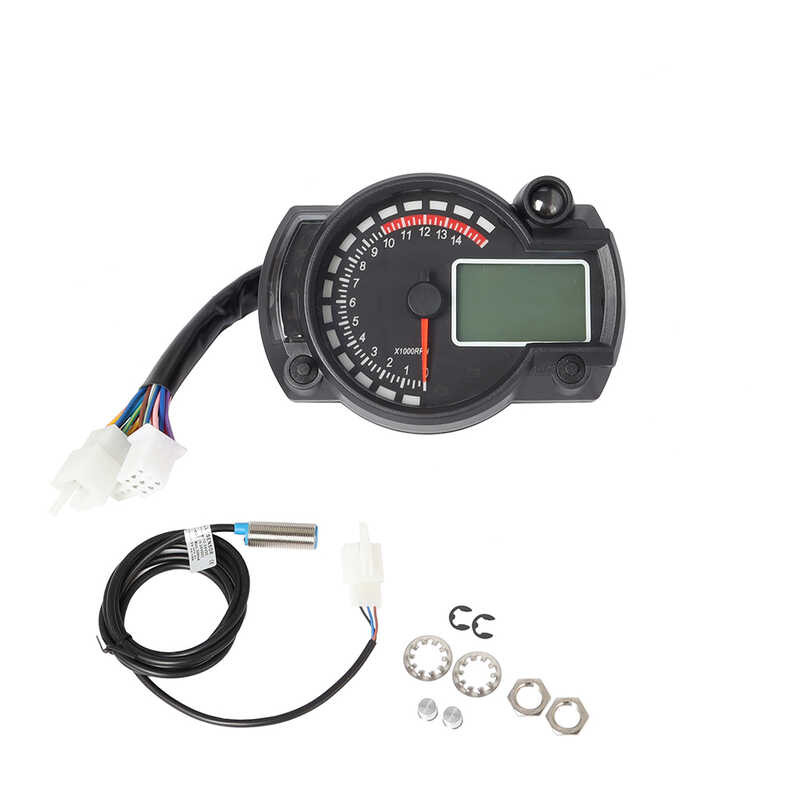 Motorcycle LCD Digital Odometer Speedometer Moto Dashboard Motorcycle ...