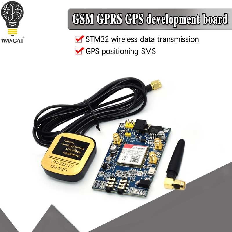 Sim808 C Module GSM GPRS Development Board IPX SMA With GPS Antenna For