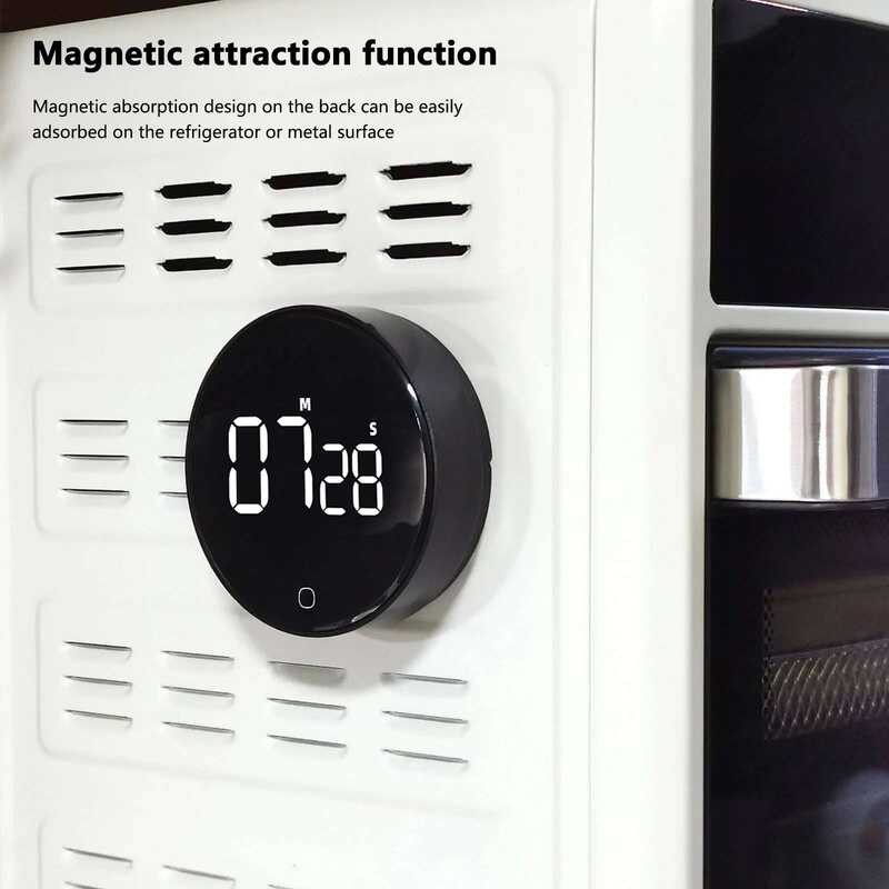 Digital LED Electronic Timer USB Rechargeable Magnetic Shower Study ...