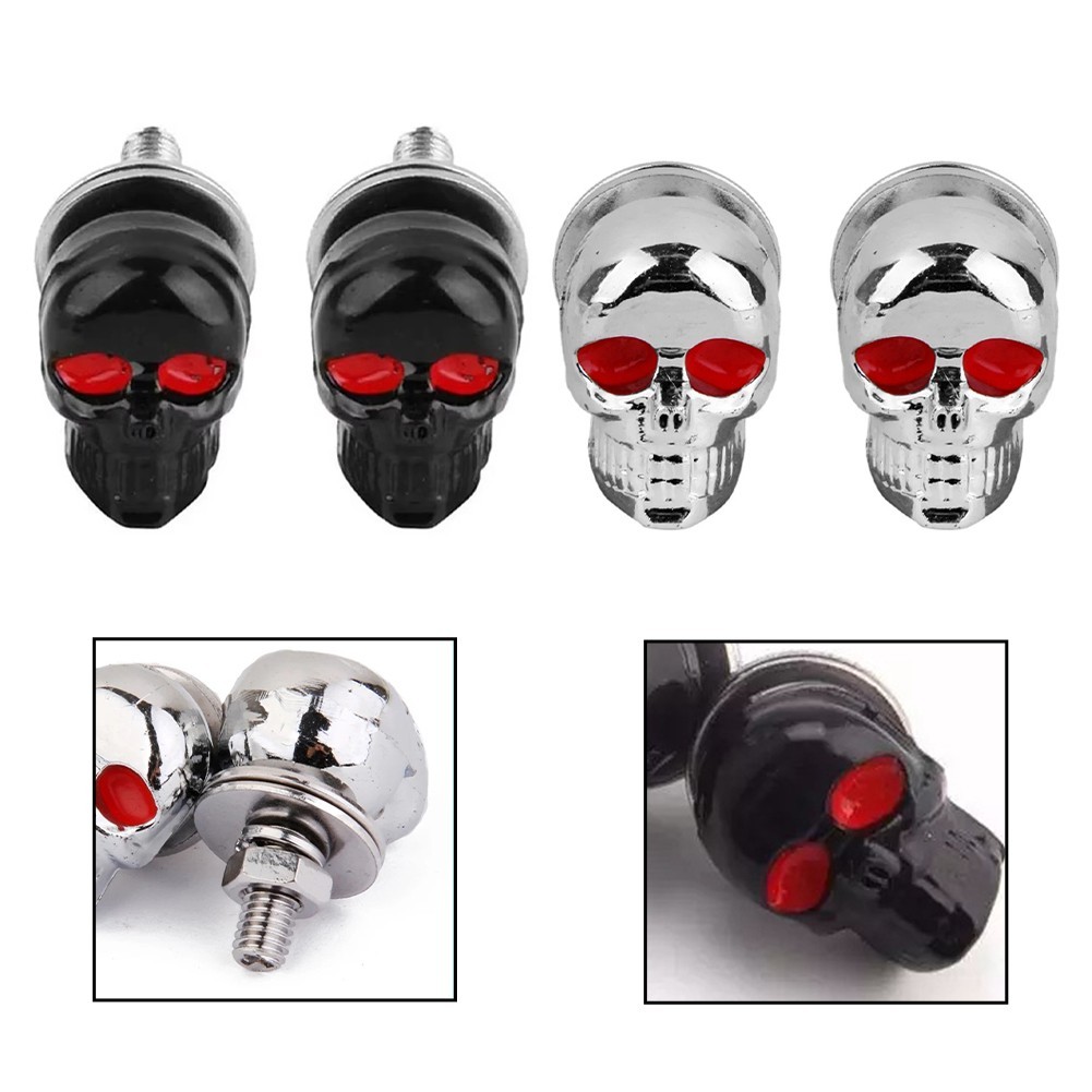 Universal Aluminium License Plate Bolt Screws for Car Truck in Red Black Blue Silver Gold from Wheels - price 23.2