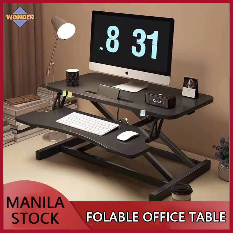 32 Inch Foldable Laptop Office Desk Height Adjustable Standing Desk ...