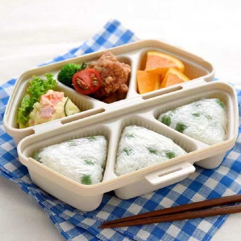 1Pc 6-Grid Triangle Mold Bento Rice And Vegetable Roll Box | Shopee ...