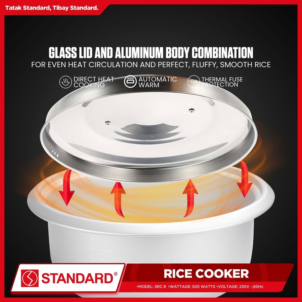 Standard Rice Cooker 1.5L (Plain White) SRC 8 | Shopee Philippines