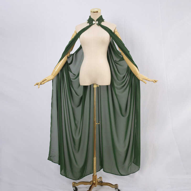 Medieval Kababaihang Fairy Shawl Cape Chiffon Gothic Wicca Robe Black ...