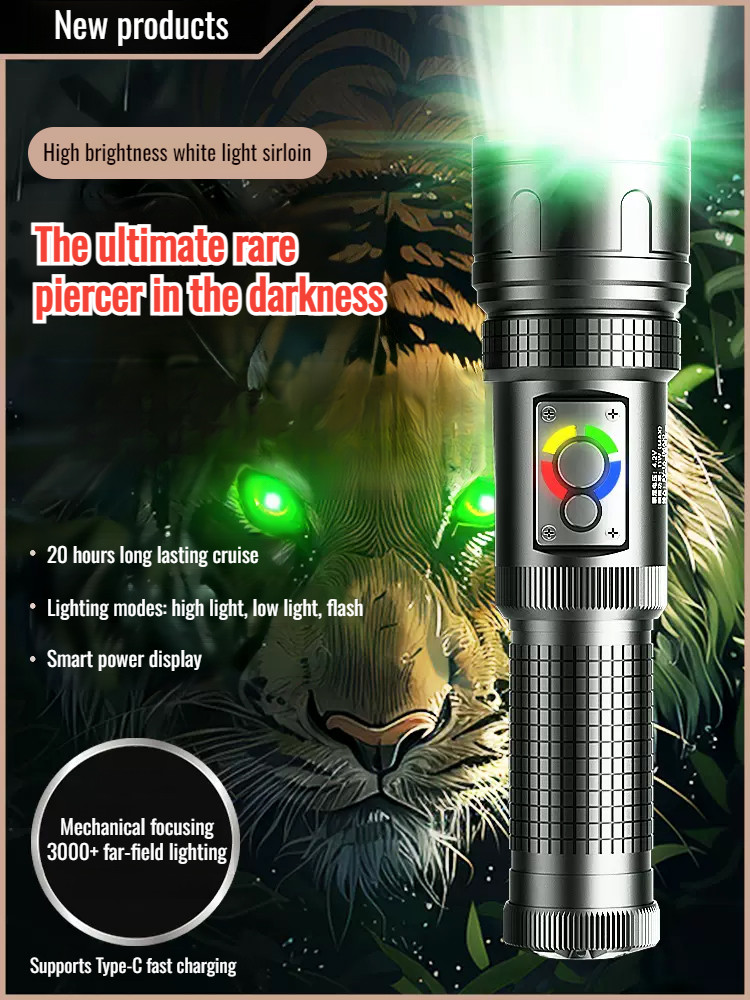 Portable Telescopic Zoom Flashlight High Bright | Shopee Philippines