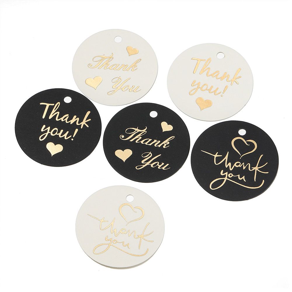 St. kunkka 50Pcs Packaging Labels Gilding Handmade Tags Multi-Shape ...