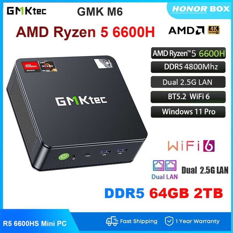 ORIGIMAGIC N2 Mini PC AMD Ryzen 5 6600H 32GB DDR5 512GB SSD
