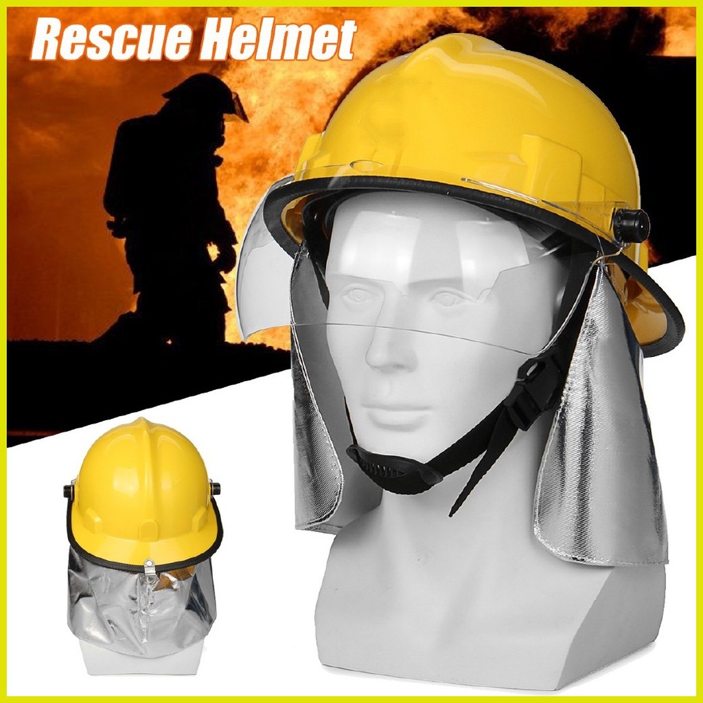 Fire Proof Fireman's Safety Helmet With Goggle Amice Electric Shock ...