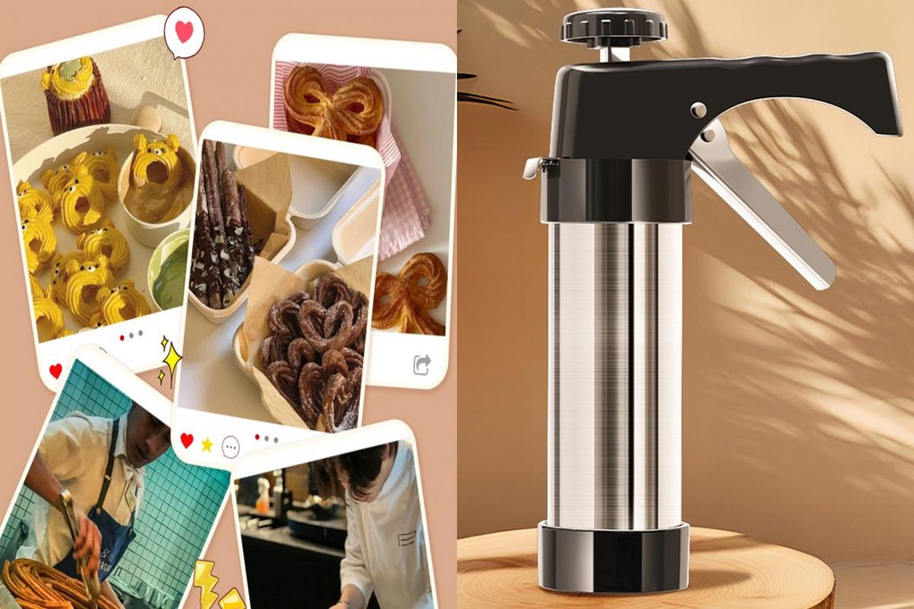 canaan| Hollow Churro Filler Churros Pastry Tool Stainless Steel Churro ...