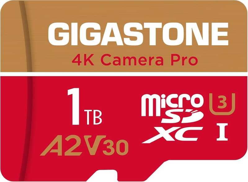 Years of [5 Data Recovery] GIGASTONE 1TB Micro SD Card, 4K Camera Pro