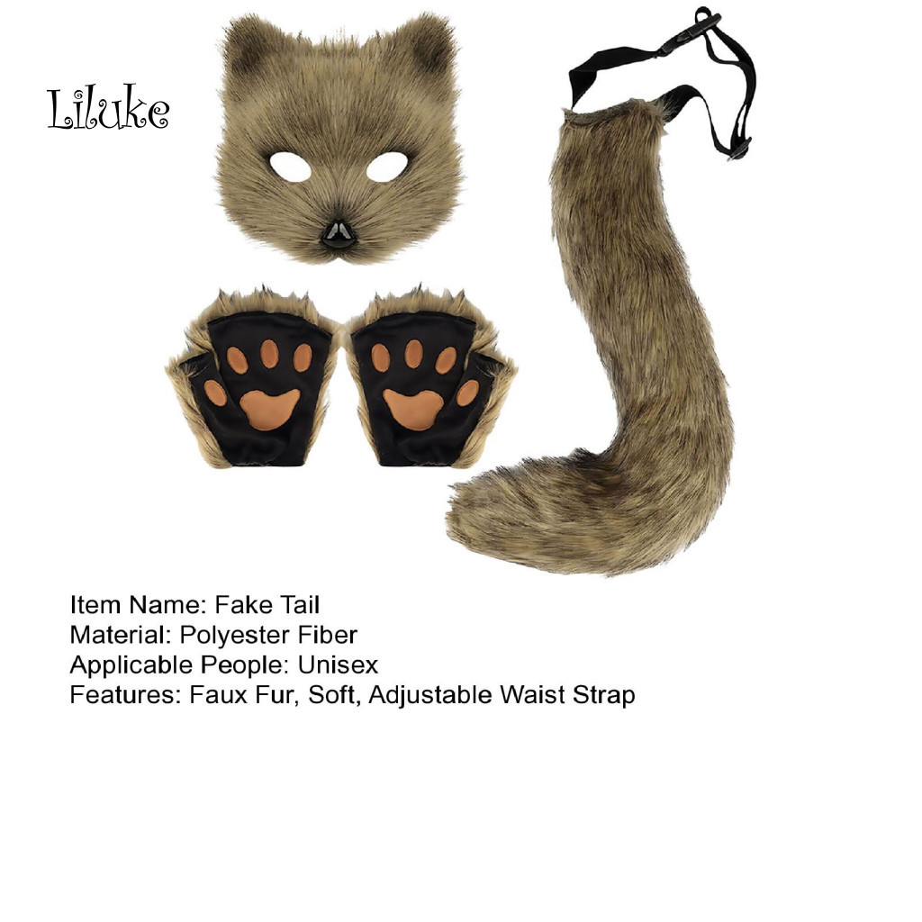 LK Performance Artificial Cat Tail Fake Fox Tail with Adjustable Waist ...
