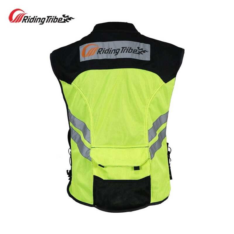Motorcycle Rider Vest Reflective Waistcoat Night Visible Safety Jacket ...