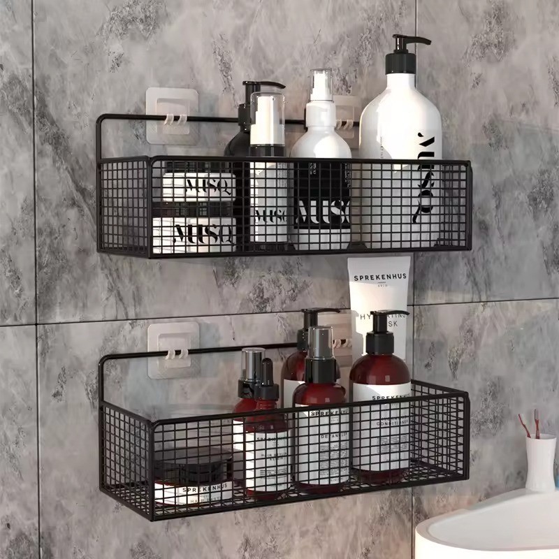Waterproof Wall Mounted Organizer Rack for Kitchen Bathroom - No Punch ...