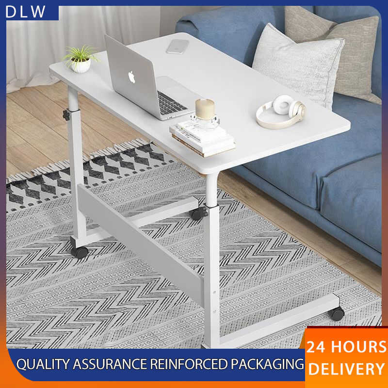 Home Justable Height Computer Table Bedside Table With Wheel Movable ...