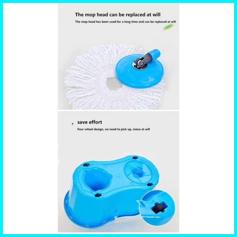 360 Easy Rotating Mop Cleaning Mop With Spin and Buck Spin Mop With ...