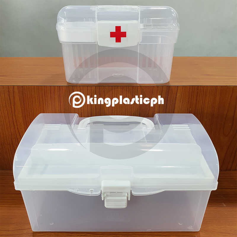 Transparent Medicine Tool Box First Aid Kit With Handle Lock Small And ...