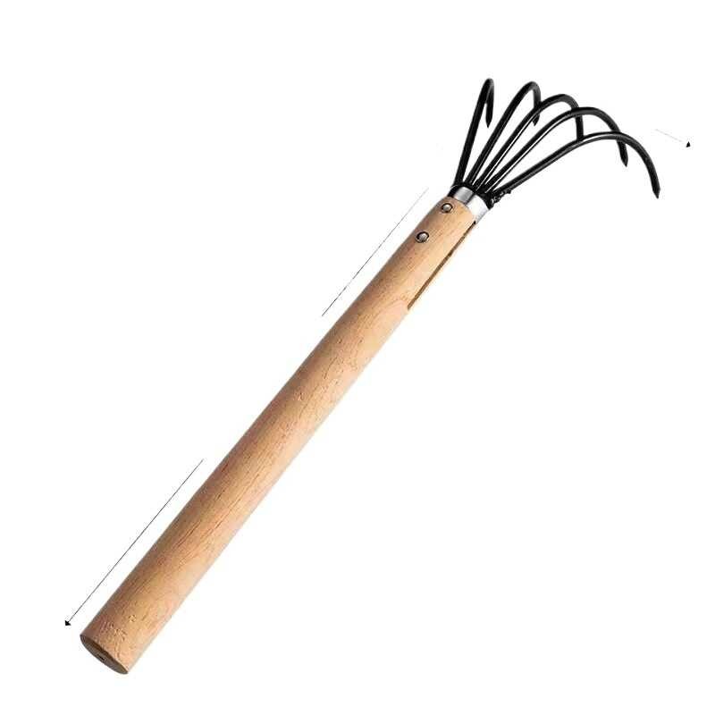 Pine rake, grass rake, leaf rake, five claw rake, gardening tool, leaf ...