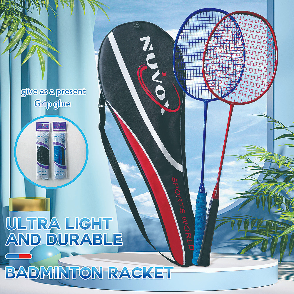 Nuvox Badminton Racket 4U 24lbs Couple Badminton Racket Training Carbon ...