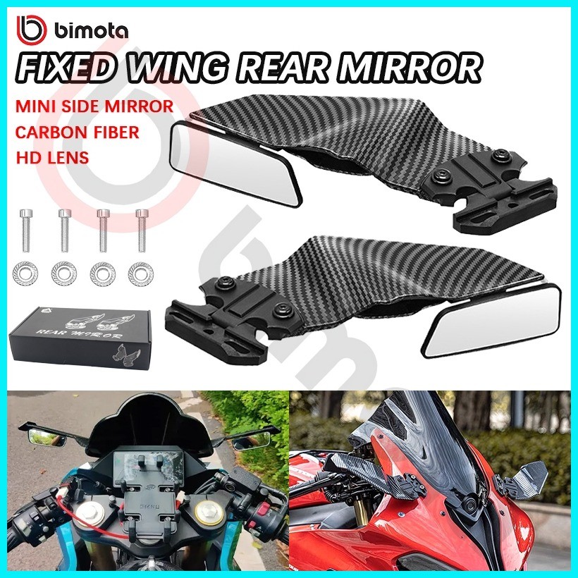 Bimota Aerodynamic Winglet Carbon Fiber Garnish With Mini Side Mirror ...