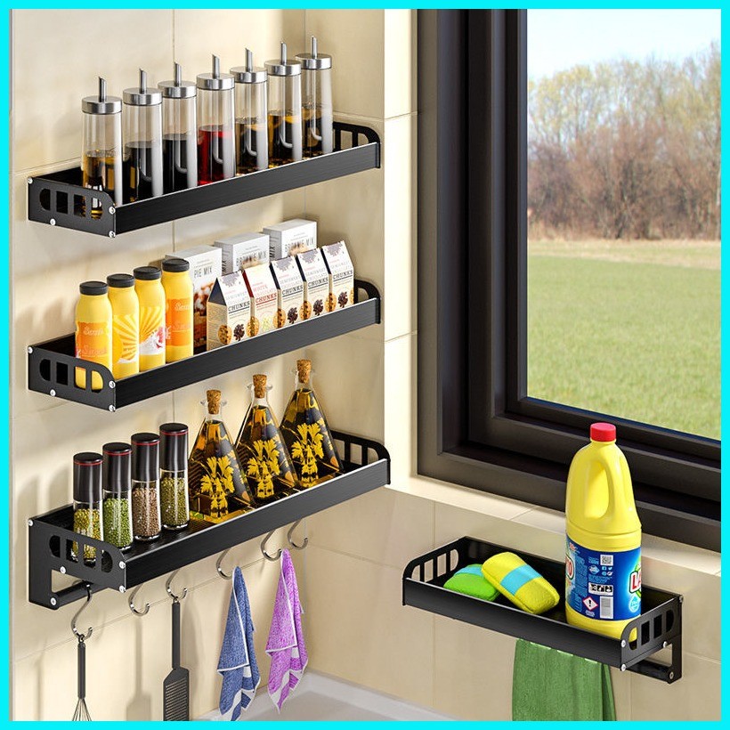 Spice Rack Wall Kitchen Organizer Condiments Organizer Seasoning Spice ...