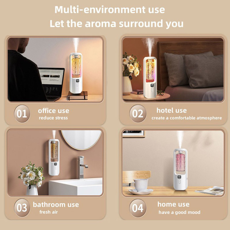 Digital display Rechargeable Fragrance Machine Automatic Aroma Diffuser ...