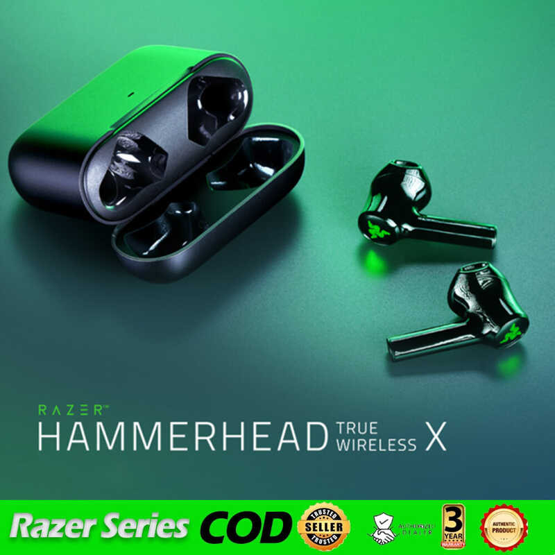 Hammerhead Razer True Wireless X Gaming Earbuds Low Latency Bluetooth 5 ...