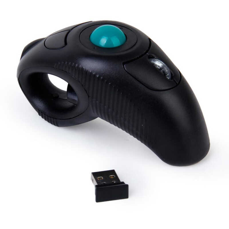 Digital 2.4Ghz Wireless Trackball Mouse Ergonomic Design Finger Gamit ...