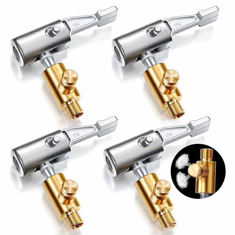 Portable Car Tire Nozzle Clamp Valve Adapter Inflatable Pump Connector