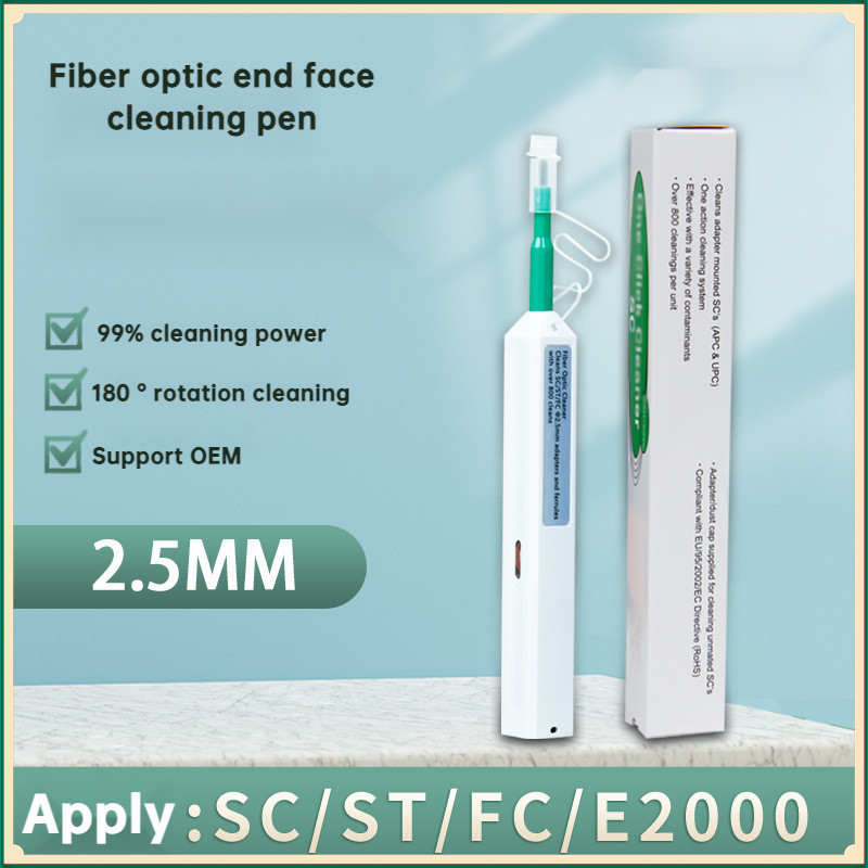 LC/FC/ST/SC One-Click Cleaner Tool 1.25mm and 2.5mm Fiber Optic Cleaner ...