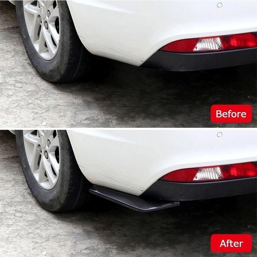 Universal 2Pcs Car Rear Bumper Protector Car Modification Rear Diffuser ...