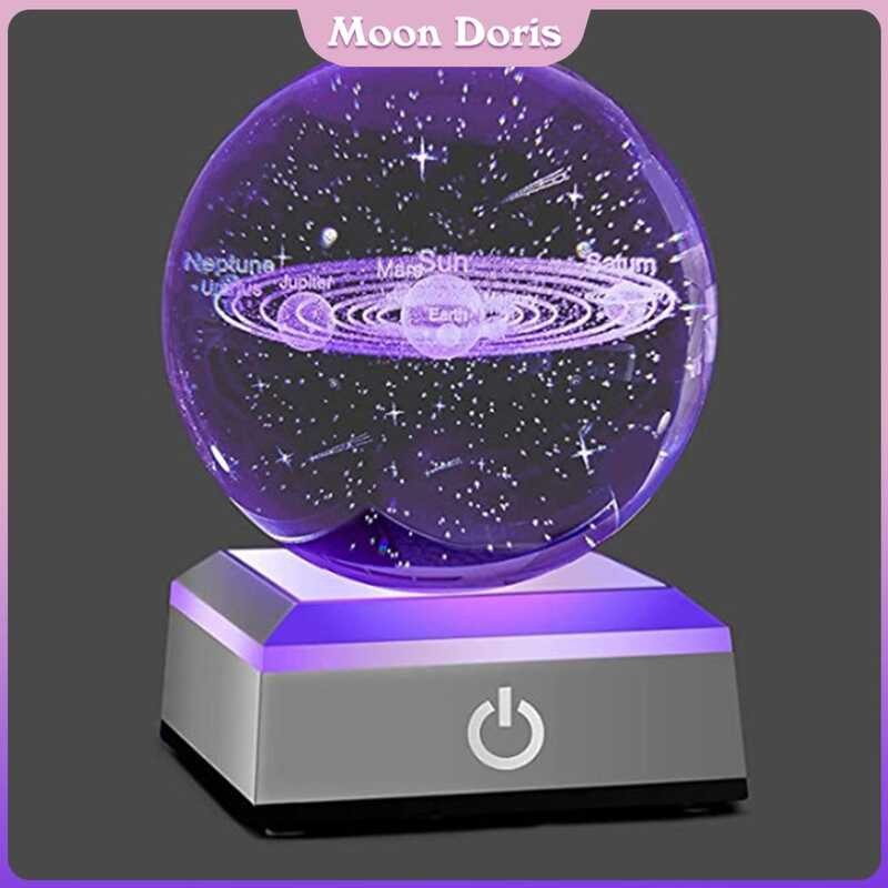 Moon Doris 8Cm Laser Engraved Solar System Ball 3D Miniature Planets ...