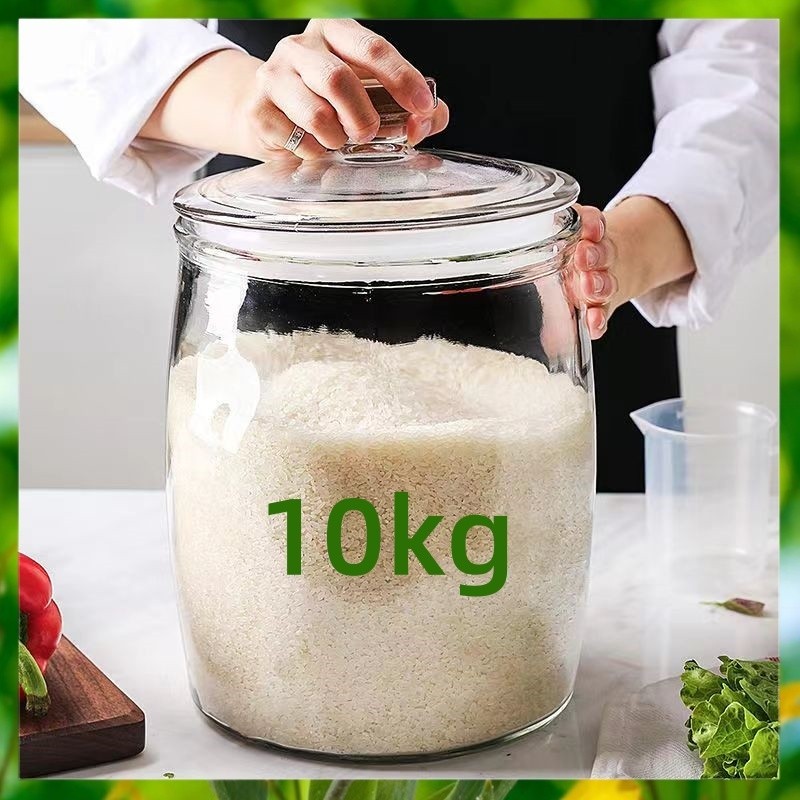 Large Rice Bucket Rice Storage container Flour Bucket big Glass Jar ...
