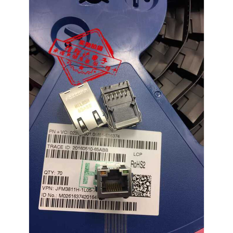 FOXCONN JFM3811H-1L05-7H H1L05H RJ45 Network 10P8C with Indicator Light ...