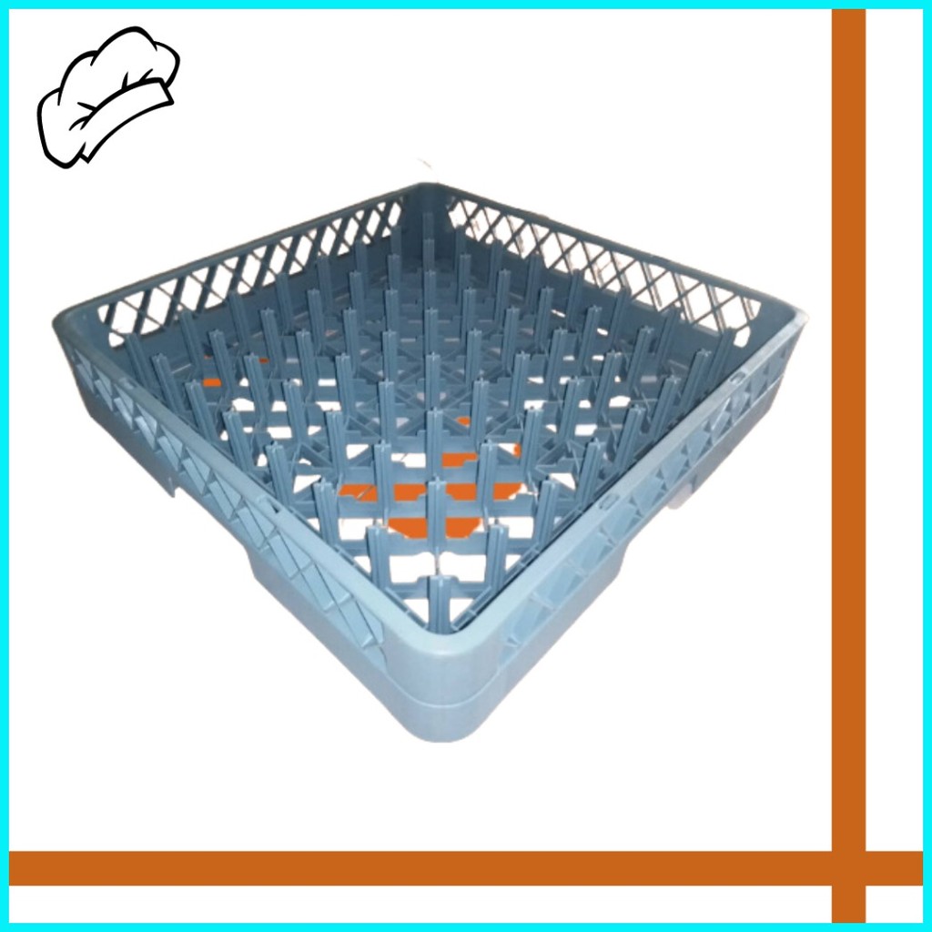 PROMO! Dishwashing Machine Plate Rack 64 Pins Gray with Plastic Apron ...