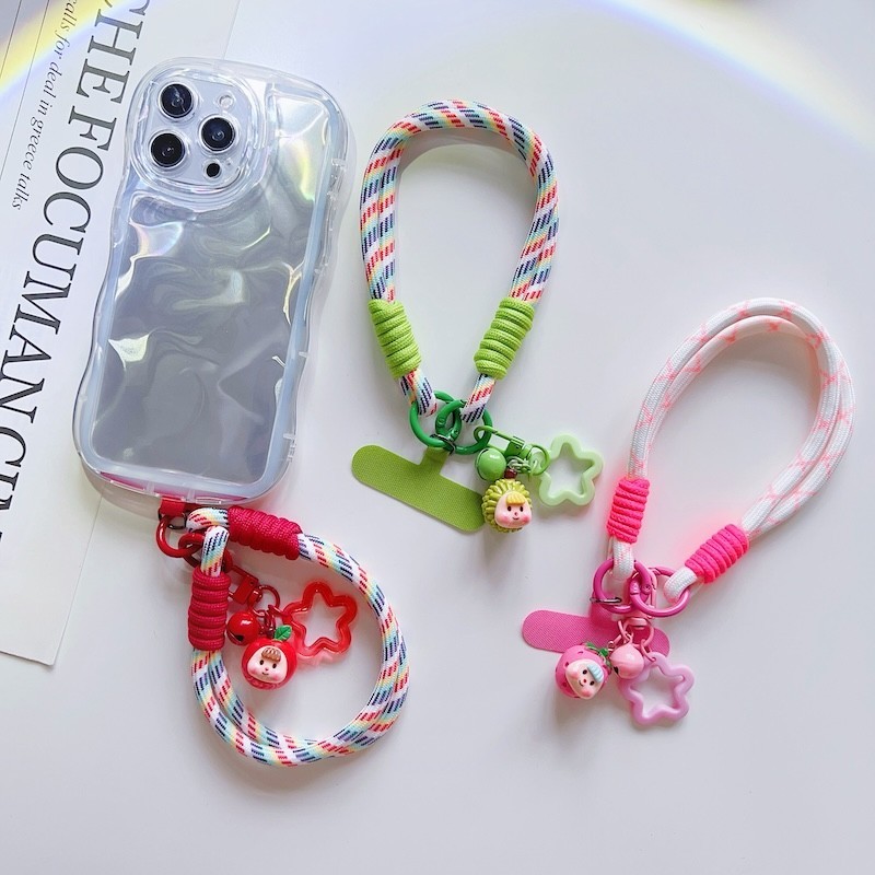TyGo Pink Acrylic Beaded Mobile Straps - H2FSDAnti-Lost Hand Strap Pendant Phone Hanger