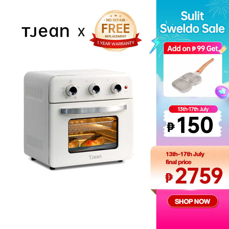 TJean Air Fryer Oven 18L Large High Capaciy Elecriciy Toaser Bake Grill ...