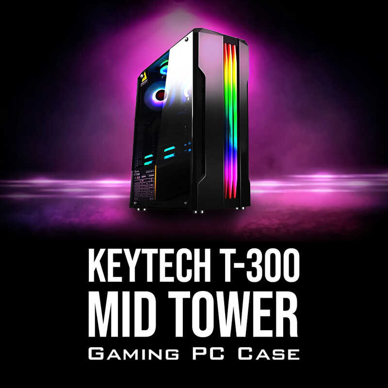 Keytech Easypc [Unk] T300 Mid Tower Gaming PC Case White O Black ...