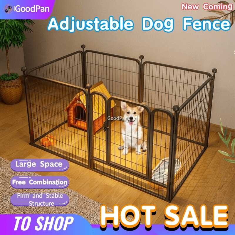 Dog Cage Adjustable Playpen 60 60 70 80 80 90 Pcs 6 Expandable Dog Fence Kennel